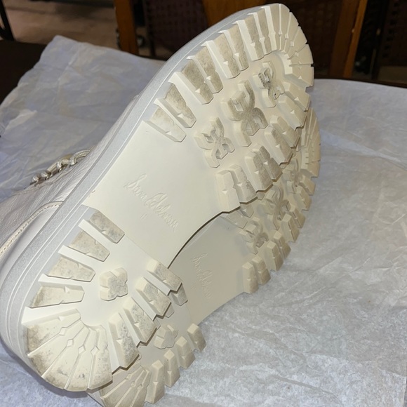 Sam Edelman Womens Lue Ivory Combat & Lace-up Boots 11 Medium - Picture 5 of 10